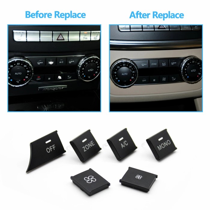 Jual TOMBOL AC BUTTONS 1 SET PENGGANTI MERCY MERCEDES W204 X204 C197 ...