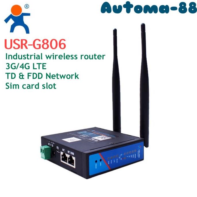 Jual USR-G806 4G LTE Wireless router with simcard TD FDD Industrial ...