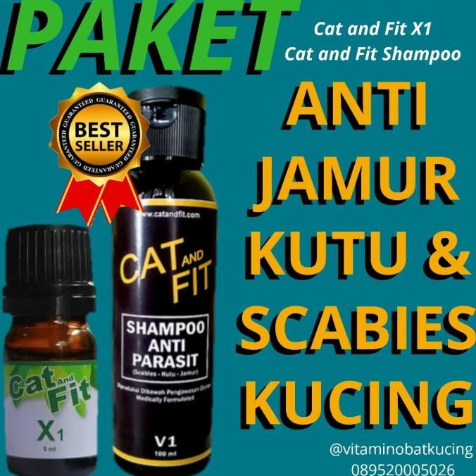 Jual PAKET OBAT DAN SHAMPOO ANTI KUTU JAMUR DAN SCABIES KUCING CAT AND