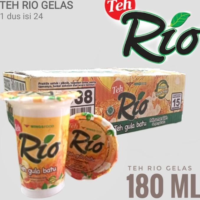 Jual Teh rio gelas gula batu original 1 dus isi 24 by wings food ...