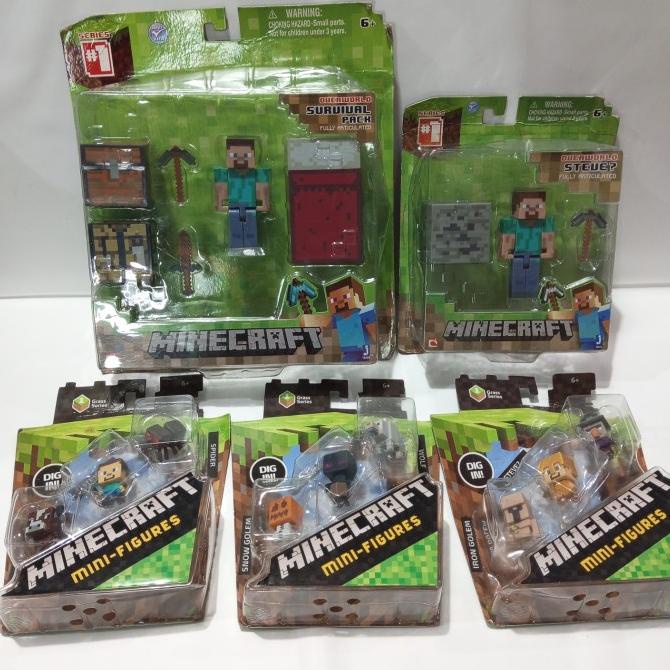 Jual minecraft figures toys original mojang collection character ...