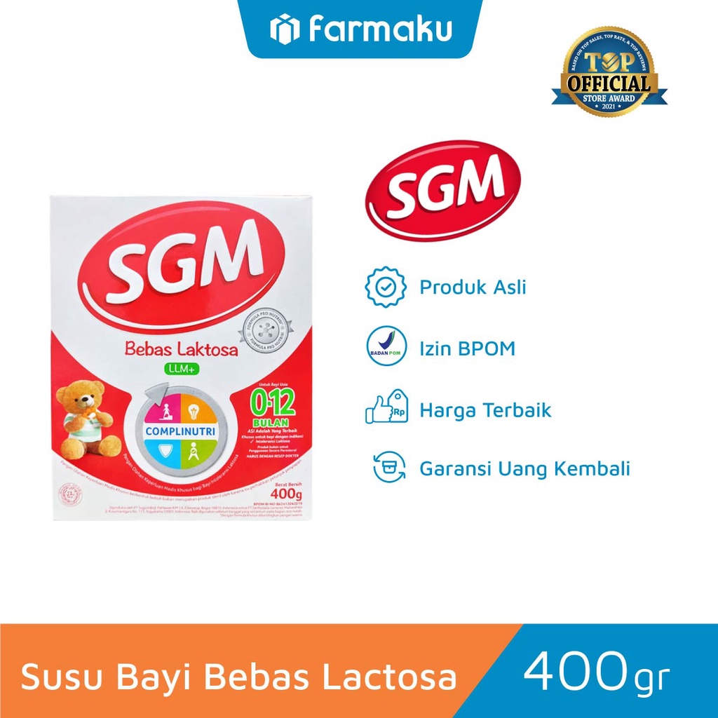 Jual SGM LLM - Susu Formula Bebas Lactosa untuk 0-12 Bulan - 400 gr ...