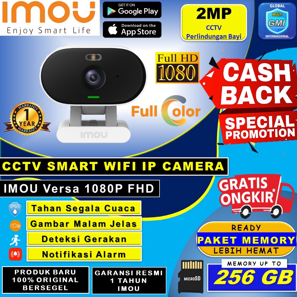 Jual Cctv Imou Versa Ipc C Fp C Mp Smart Wifi Spy Camera Mini Color P Full Hd Shopee