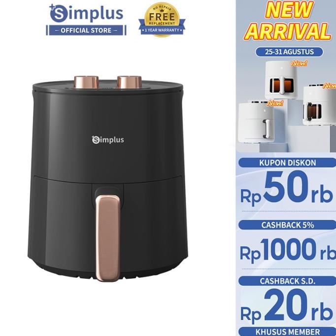 Jual Simplus Air Fryer 4L Low Watt 650W Penggorengan Sehat Tanpa Minyak ...