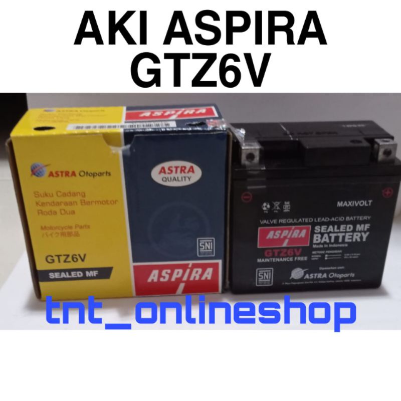 Jual AKI ACCU ASPIRA GTZ6V | Shopee Indonesia