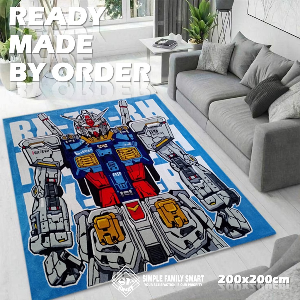 Jual Custom Karpet Handmade Rug Gundam klasik bahan Acrylic wool ...