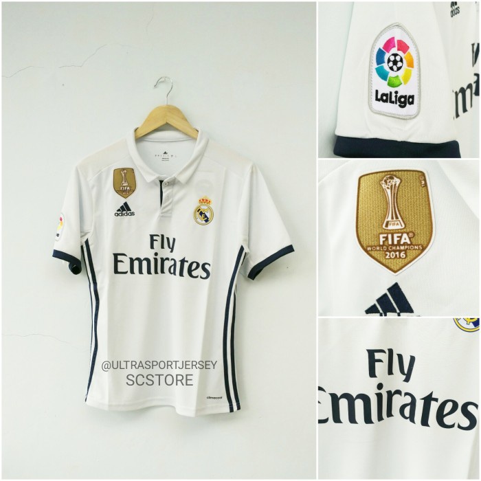 ADIDAS GARETH BALE REAL MADRID FIFA PATCH HOME JERSEY 2016/17. –