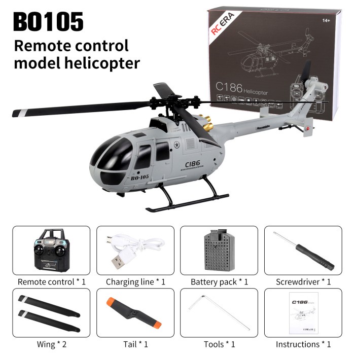 Jual RC HELICOPTER HELIKOPTER ERA C186 PRO B0105 2.4GHZ 4 CHANNEL RTF
