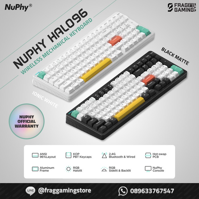Jual Nuphy Halo96 / Halo 96 Wireless Mechanical Keyboard NuphyHalo96 ...