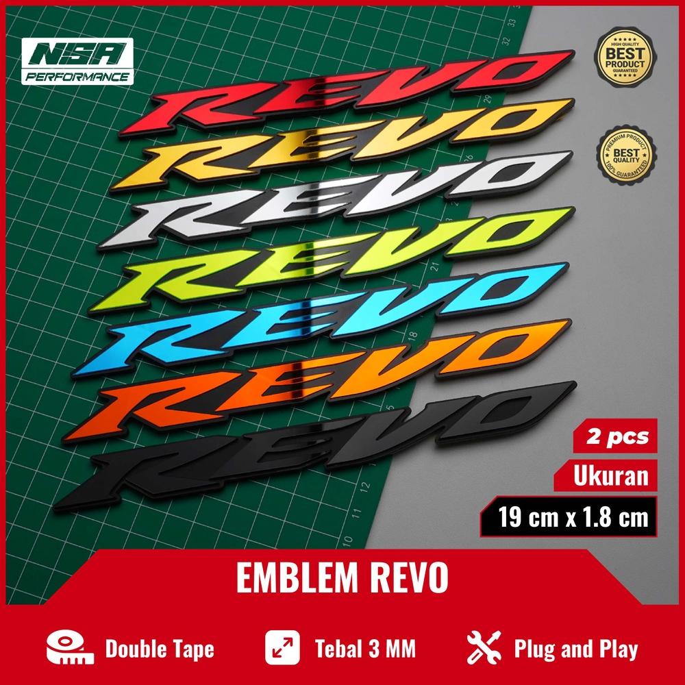Jual 2Pcs Emblem Revo Logo Revo Fit Timbul Bukan Stiker Revo X Sticker ...