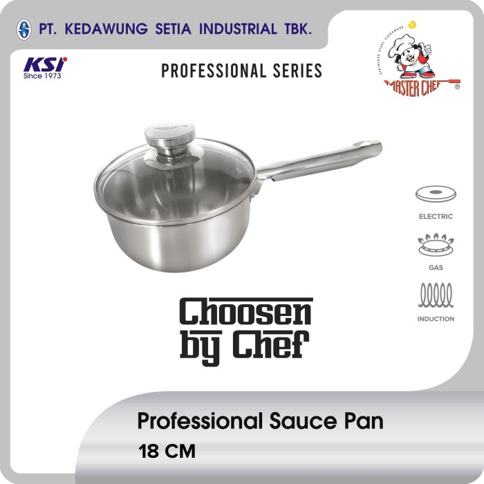 Jual Master Chef Professional Panci Stainless Sauce Pan 18 cm | Shopee ...