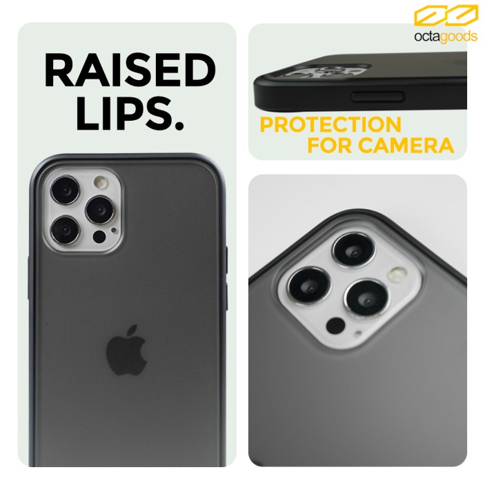Jual Case 13 Pro Max Mini Octagoods Edge Bumper Hybrid Matte Casing ...