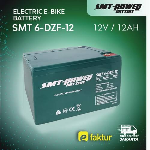 Jual Battery Smt 6-Dzf-12 12V 12Ah 2Hr - Aki Sepeda Listrik Selis