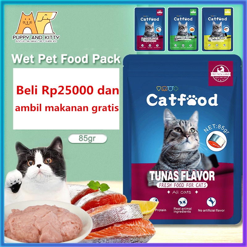 Jual Snack Cemilan Kucing Cat Makanan Basah Kucing Saset Life Cat Pouch 85g Shopee Indonesia