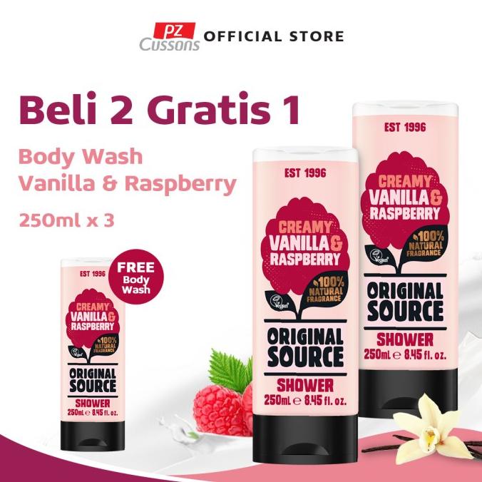 Jual Beli 2 Gratis 1 - Original Source Body Wash Vanilla & Raspberry ...