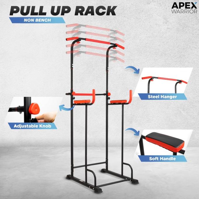 Jual Apex Warrior Pull Up Rack Station + Bench - Multifunction Power ...
