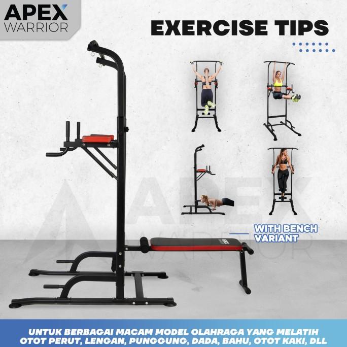 Jual Apex Warrior Pull Up Rack Station + Bench - Multifunction Power ...