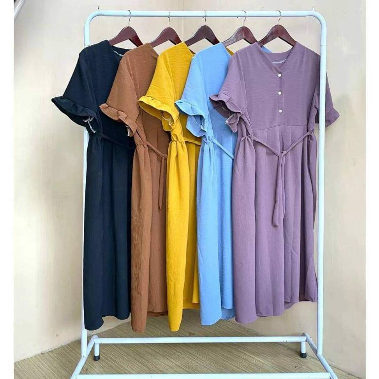 Jual [CODE BARANG 568FRY] Hana dress crinkle aiflow daster trendy ...