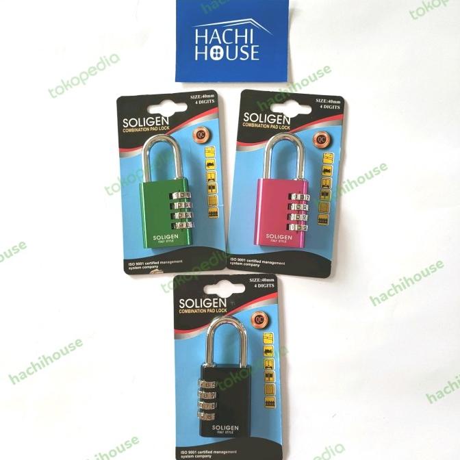 Jual Gembok Soligen 4 Digit 40 mm/Combination Pad Lock ( 0300977 ...