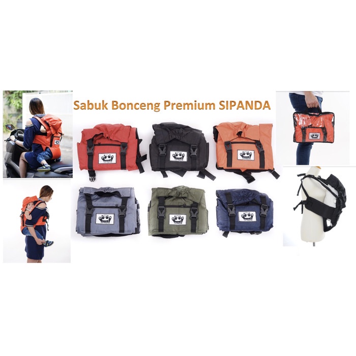Jual SABUK BONCENG MOTOR SIPANDA / GENDONGAN ANAK + PENUTUP KEPALA ...