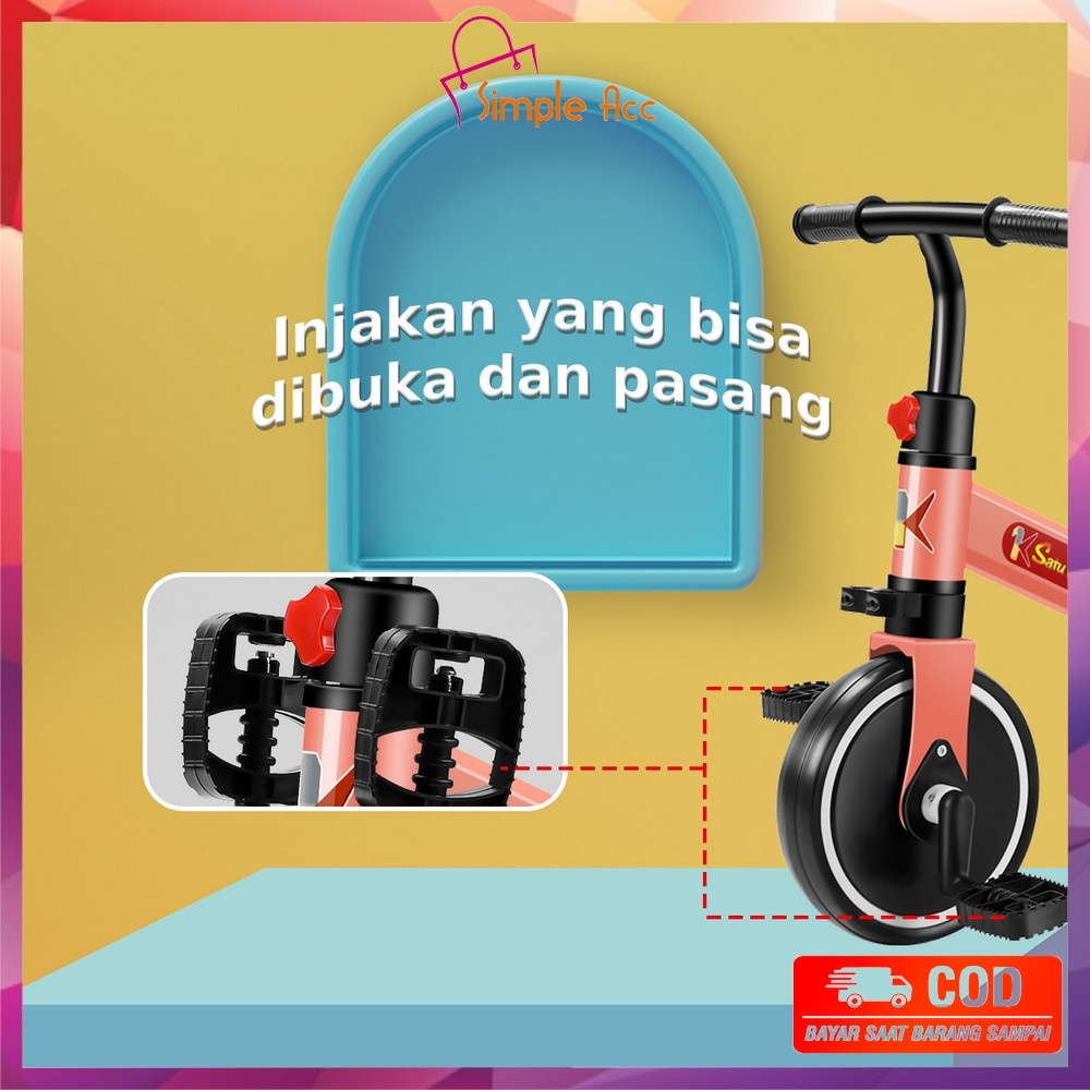 Jual ~Cod~Do-M97 Mainan Sepeda Anak 3 Roda 2In1 Sepeda Keseimbangan ...