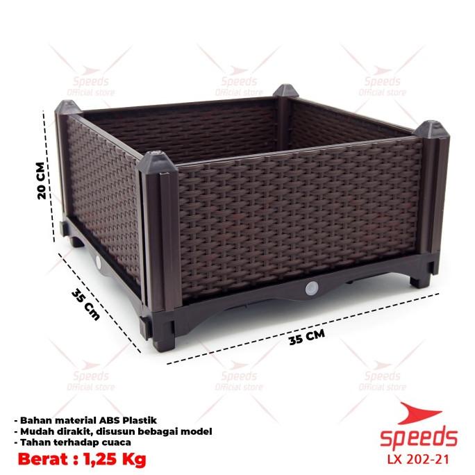 Jual Pot Bunga Pot Tanaman Plastik Planter Box Tanaman Hias SPEEDS 202 ...