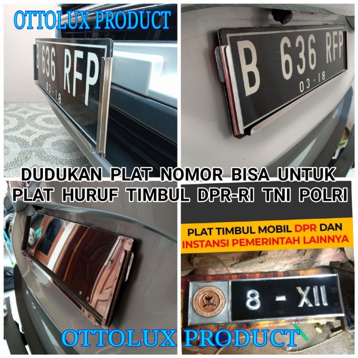 Jual Dudukan Plat Nomor Bisa Plat Dinas Timbul Mabes Dpr Ri Dan Plat