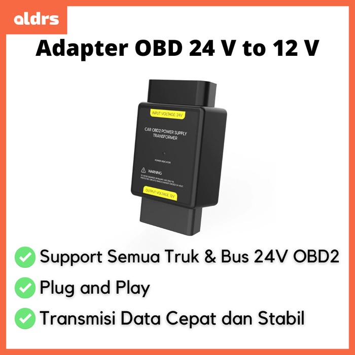 Jual AUTOOL Adapter OBD2 24v to 12v - Step Down - Truk dan Bus - OBD II ...