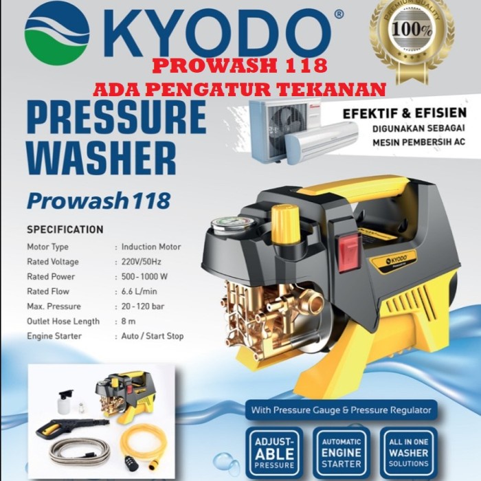 Jual Mesin Cuci Steam Jet Cleaner Kyodo Prowash 118 Pressure Control