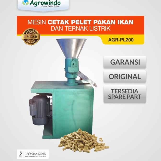 Jual Mesin Cetak Pelet Pakan Ikan Dan Ternak Listrik - Agr-Pl200 ...