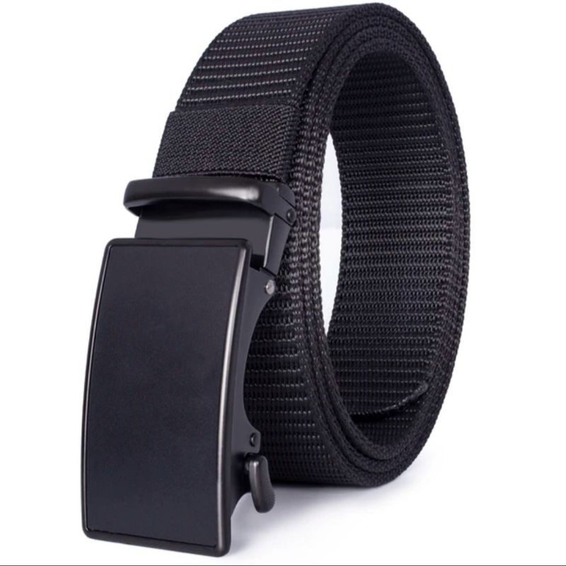 Jual HARGA GROSIR-sabuk otomatis kanvas hitam-ikat pinggang pria ...