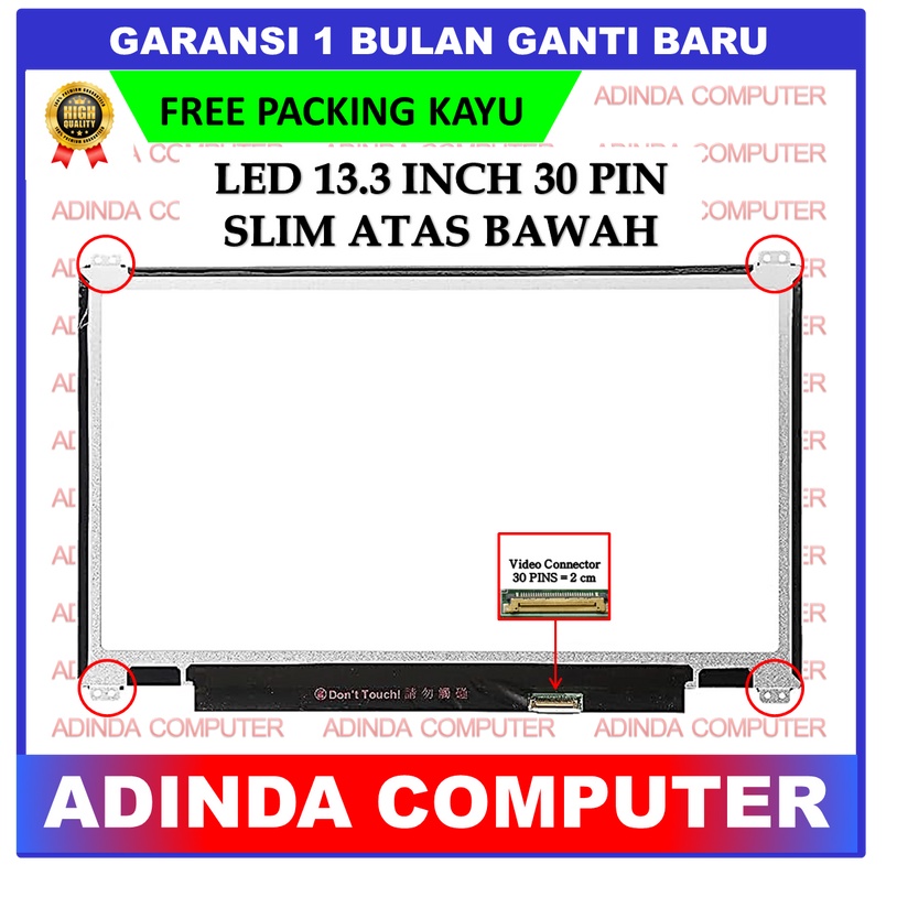 Dalle écran LCD LED 13,3 Pouces B133XTN01.0 – 1366x768 – 40 Broches – Neuf – Marque Visiodirect