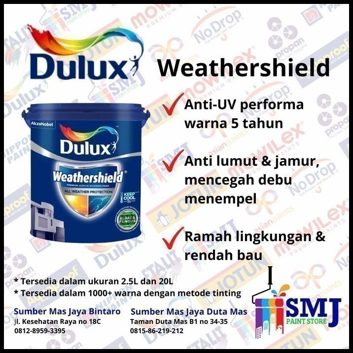 Jual Cat Tembok Eksterior Dulux Weathershield Warna Chessechrust 2 5l