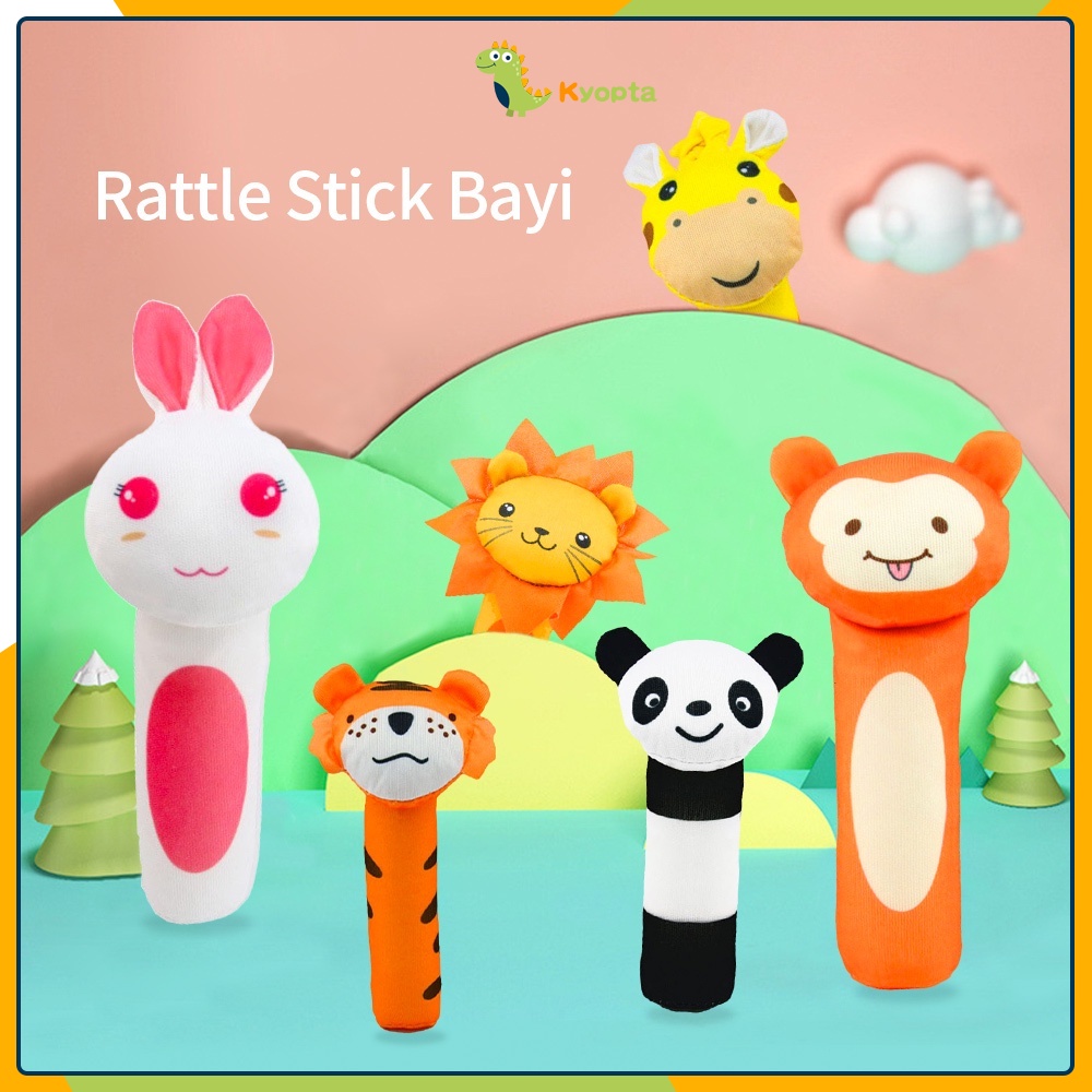 Jual Kyopta Boneka rattle stick bayi doll toys mainan bayi | Shopee ...