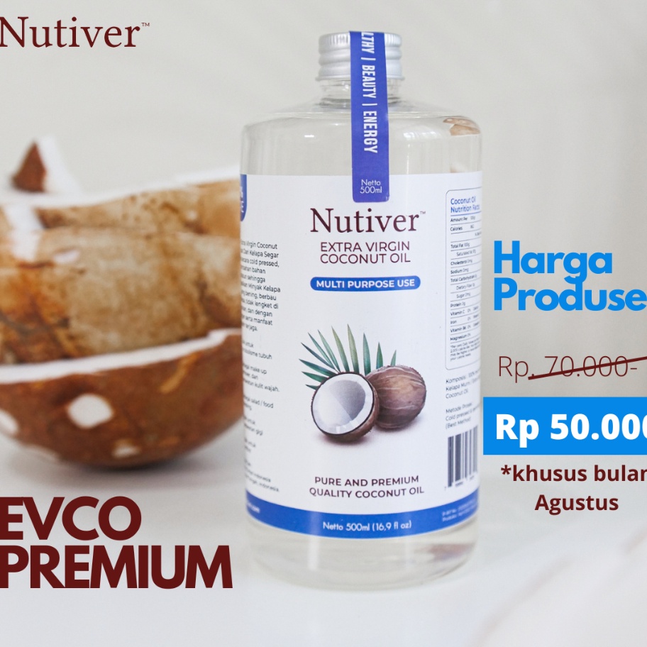 Jual Harga Murah NUTIVER PREMIUM VCO Virgin Coconut OIL 500ml - EVCO ...