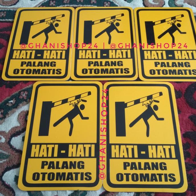 Jual Plang Rambu Hati Hati Palang Otomatis Alumunium Plat | Shopee ...