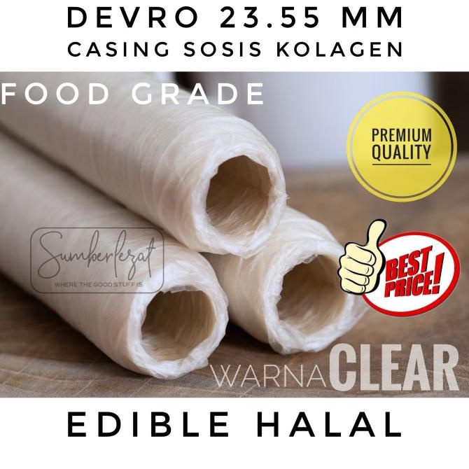 Jual 28AHA 2,3 cm Clear Casing Sausage Collagen / Kulit Sosis Kolagen