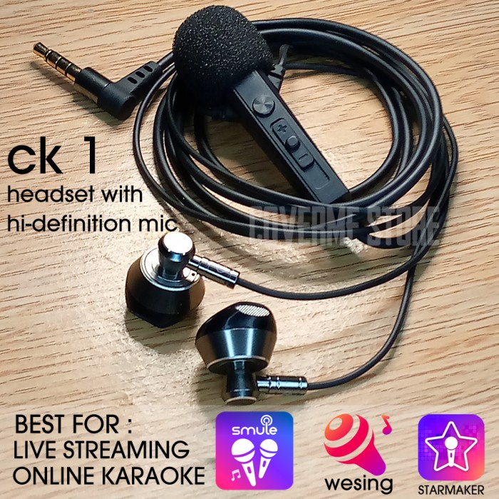 Jual coverme ck headset SMULE WESING STARMAKER LIVESTREAMING mic super jern ck 2 bass 1.2m Shopee Indonesia