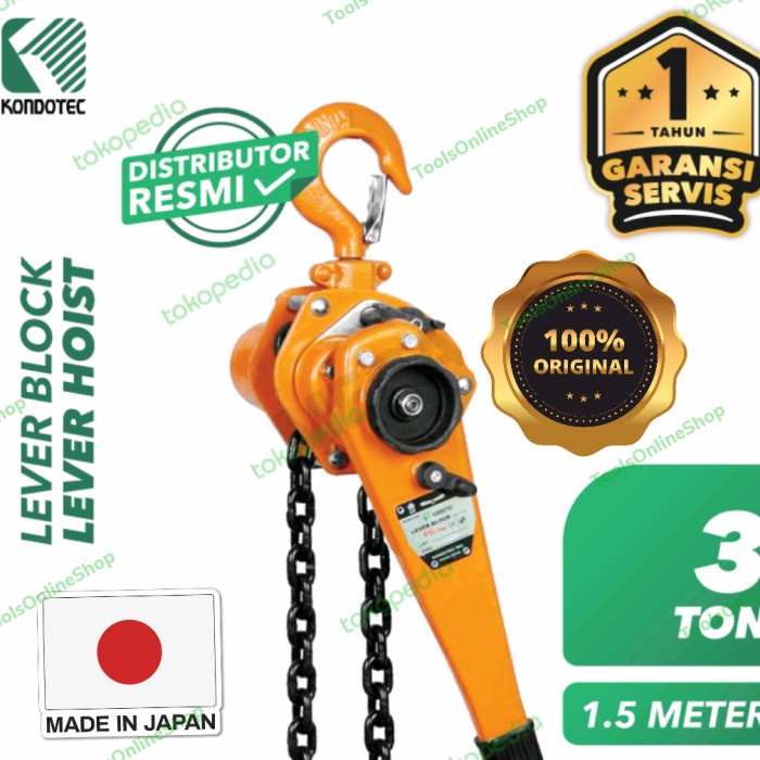 Jual KONDOTECH Lever Block 3 TON X 1,5 METER MADE IN JAPAN Shopee