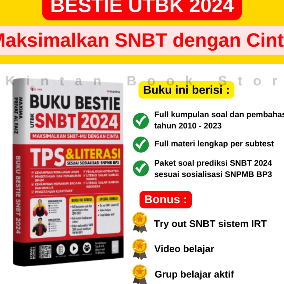 Jual DNE529 Buku Bestie UTBK SNBT 2024 TPS Dan Literasi Sesuai ...