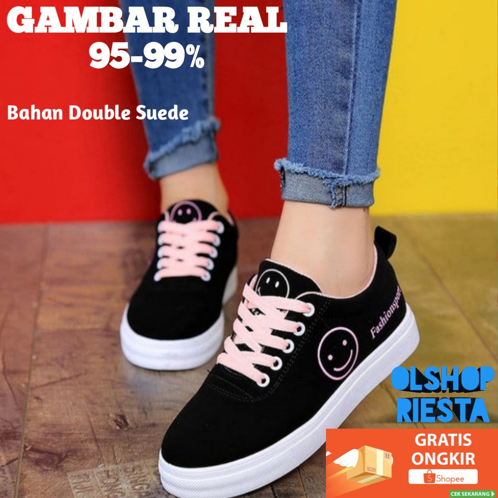 Jual SEPATU SAPATU SEKOLAH KETS SNEAKERS WANITA TERBARU KEKINIAN CEWEK