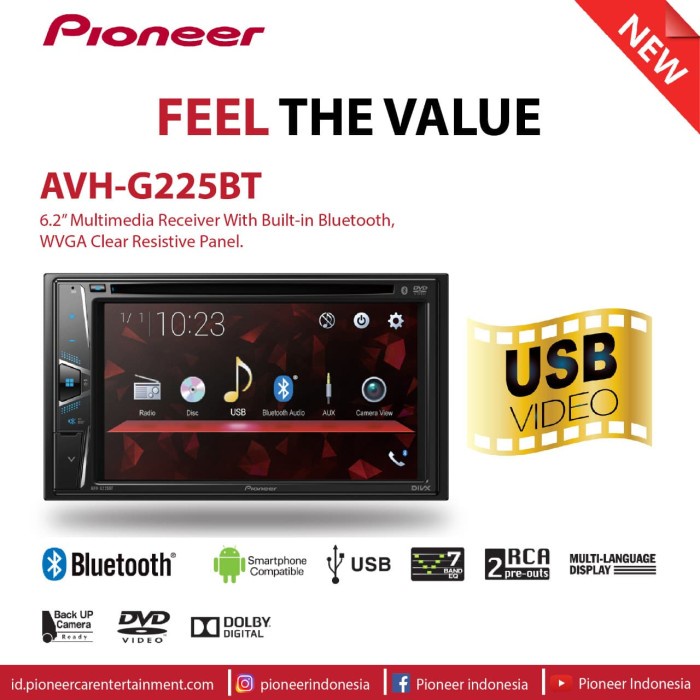 Jual pioneer g225bt car head unit Shopee Indonesia