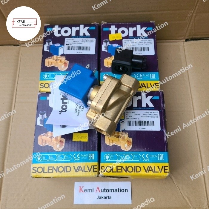 Jual Solenoid Valve Tork S101003145N Size 1/2" 220V 16Bar Shopee