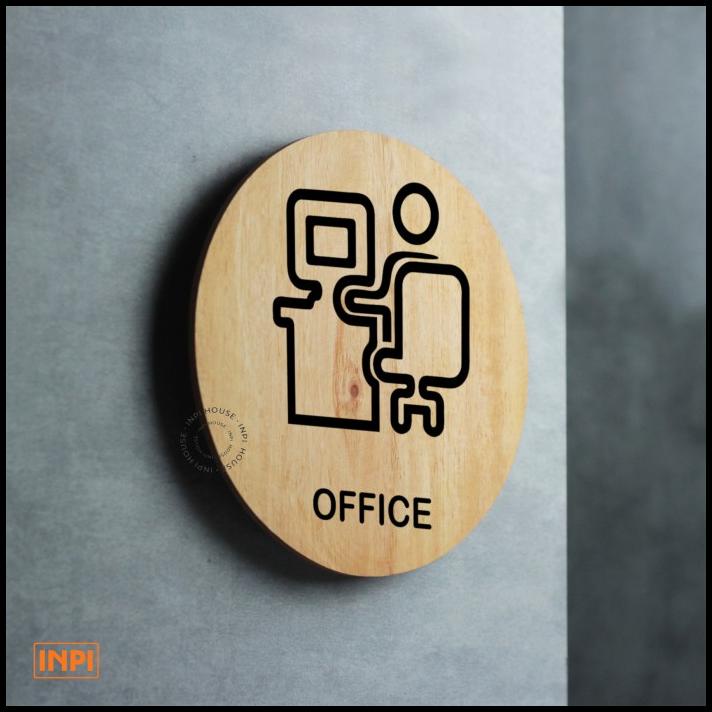 Jual Inpi Sign Kayu Mahoni Sticker Lingkaran Office Shopee Indonesia