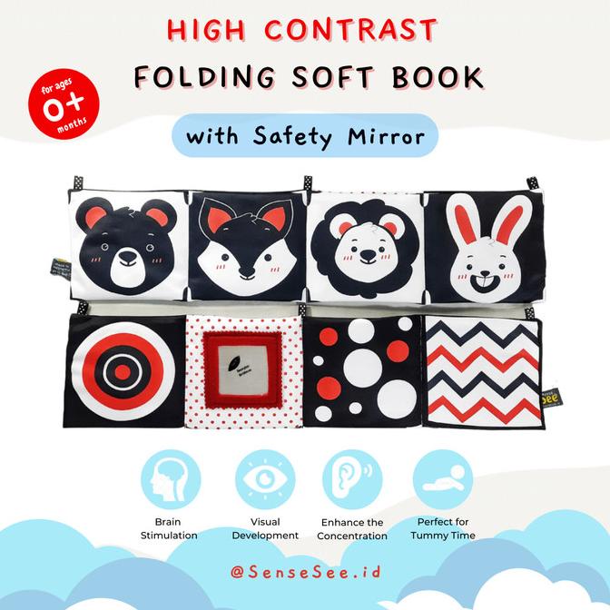 Jual SENSE SEE | HIGH CONTRAST FOLDING SOFT BOOK | BUKU BAYI | Shopee ...
