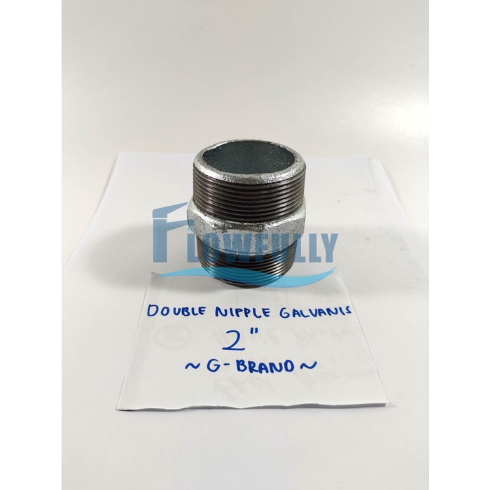 Jual DOUBLE NIPPLE BESI GALVANIS 2 INCH G BRAND DOUBLE DRAT NEPEL 2 DIM