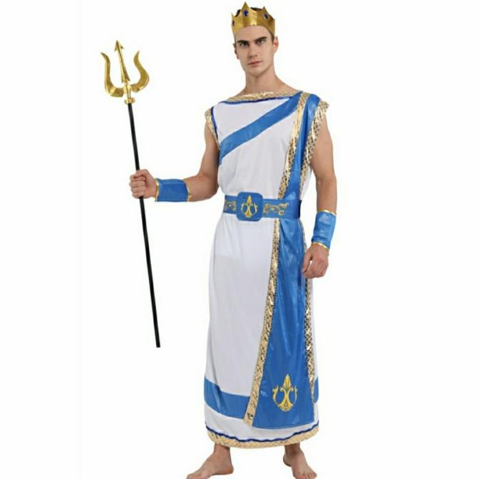 Jual Best Sales Zeus Greek Deity Man Costume Halloween Pria Dewasa Dewa Zeus Yunani Berkualitas 2538