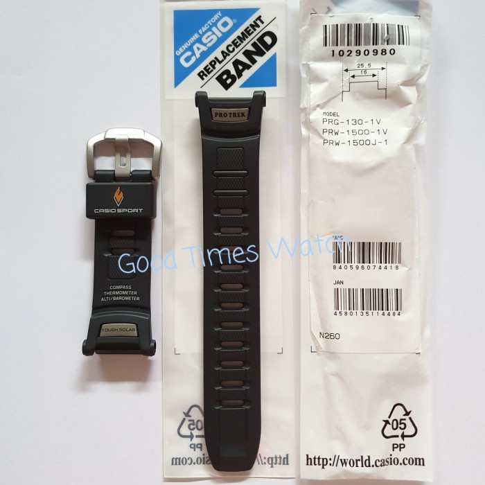 Cinturino Orologio Nero Per CASIO Pro Trek – Con Strumento, Compatibile PRW-1500, PAW-1500, PRG-130