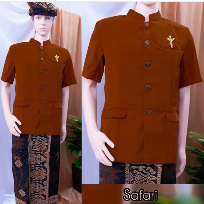 Jual Pakaian Adat Bali Baju Safari Pria Busana Bali Shopee Indonesia 