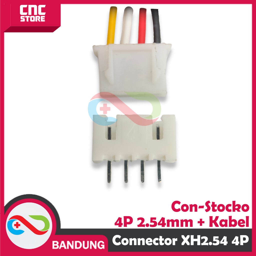Jual CONNECTOR XH2.54 4P PIN FEMALE 20CM CABLE JST 2.54MM SOCKET CON ...